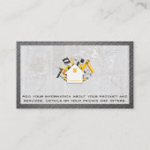 Logo Bouwgereedschap | Beton en staal Visitekaartje (Achterkant)