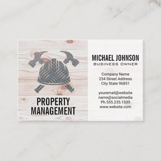 Logo bouwstaal | Hout Visitekaartje (Voorkant)