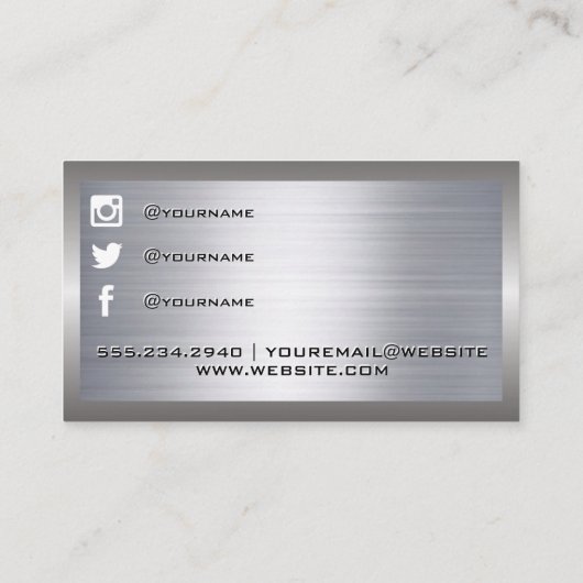 Logo bouwstaal | Metaal | Carpentry Visitekaartje (Achterkant)