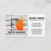 Logo bouwvakkers | Achtergrond hout Visitekaartje (Voorkant)