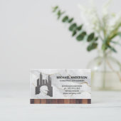 Logo bouwvakkers | Houtmarmer Visitekaartje (Staand voorkant)