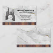 Logo bouwvakkers | Houtmarmer Visitekaartje (Voorkant / Achterkant)