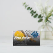 Logo Bouwvoertuig | Blauwdrukken Visitekaartje (Staand voorkant)