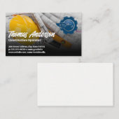 Logo Bouwvoertuig | Blauwdrukken Visitekaartje (Voorkant / Achterkant)