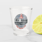 Logo brandbeveiligingsteam shot glas (Voorkant)