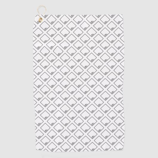 Logo Branded Golf Towel Golfhanddoek (Voorkant)