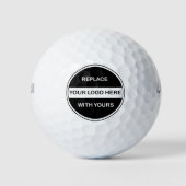 Logo Branded Golfballs Sjabloon Golfballen (Voorkant)