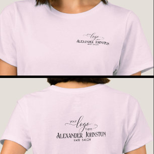 Logo branding kleding voor roze kapsalon t-shirt