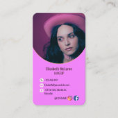 Logo Branding Moderne Make-up Artist Visitekaartje (Voorkant)