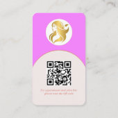 Logo Branding Moderne Make-up Artist Visitekaartje (Achterkant)