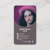 Logo Branding Moderne Make-up Artist Visitekaartje (Voorkant)