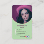 Logo Branding Moderne Make-up Artist Visitekaartje (Voorkant)