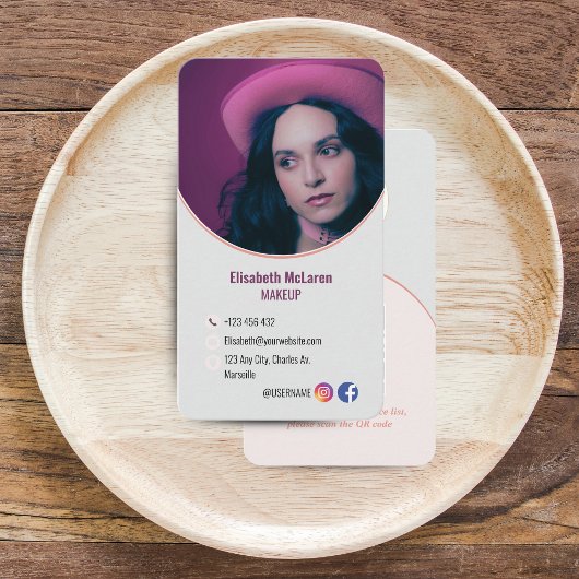 Logo Branding Moderne Make-up Artist Visitekaartje