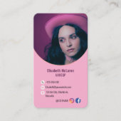 Logo Branding Moderne Make-up Artist Visitekaartje (Voorkant)