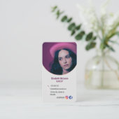 Logo Branding Moderne Make-up Artist Visitekaartje (Staand voorkant)