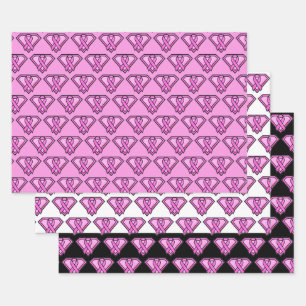 Logo Breast Cancer Awareness Diamond-Collectie Inpakpapier Vel