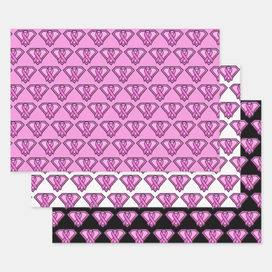 Logo Breast Cancer Awareness Diamond-Collectie Inpakpapier Vel (Set)