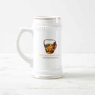 Logo Brewery Bar Business Stein voor Mok van bier