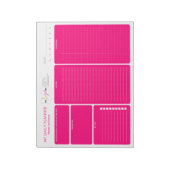 Logo Bright Roze meisje niet-gedateerd dagblad Notitieblok (Linkerzijde)