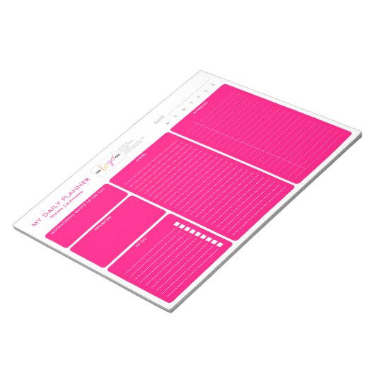 Logo Bright Roze meisje niet-gedateerd dagblad Notitieblok (Schuin)