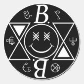 Logo Bromance Ronde Sticker (Voorkant)