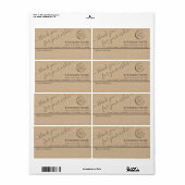 Logo burlap bedankt je zakelijk mailinglabel etiket (Full Sheet)