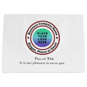Logo Business Bedankt Shopping Bags Custom Groot Cadeauzakje (Voorkant)