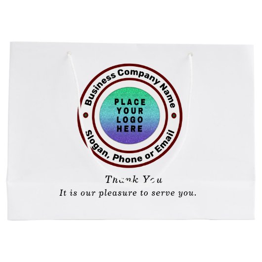 Logo Business Bedankt Shopping Bags Custom Groot Cadeauzakje (Achterkant)