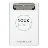 Logo Business Bedrijf Minimalistisch Modern Mini Klembord (Voorkant)