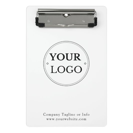 Logo Business Bedrijf Minimalistisch Modern Mini Klembord (Voorkant)
