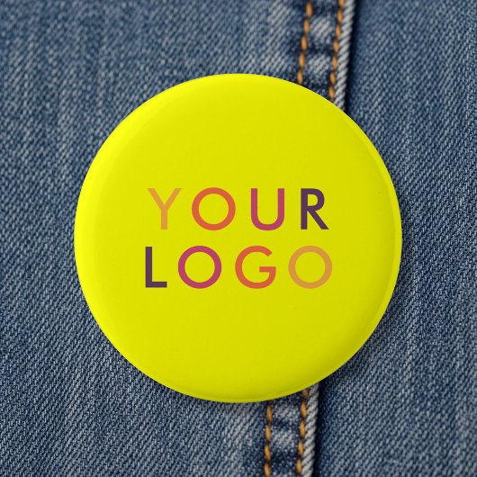Logo Business Branding Vibrant Yellow Ronde Button 5,7 Cm