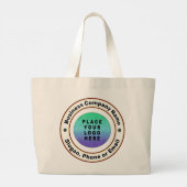 Logo Business Company Branded Custom Grote Tote Bag (Achterkant)