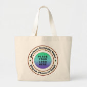 Logo Business Company Branded Custom Grote Tote Bag (Voorkant)