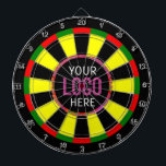 Logo Business Company Branded Dartbord<br><div class="desc">Een dartboard is een populair recreatief en competitief spel dat uren plezier biedt voor spelers van alle leeftijden en vaardigheidsniveaus. Typisch gemaakt van sisal vezels, kurk, of elektronische componenten, zijn dartboards ontworpen om de impact van darts te weerstaan, terwijl ze nauwkeurige scoringszones bieden. Standaard dartboards hebben een cirkelvormig ontwerp met...</div>
