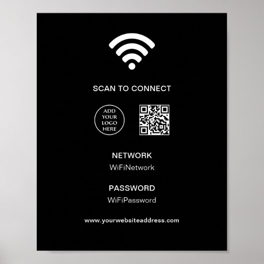 Logo Business Company Corporate Scan Connect WiFi Poster (Voorkant)