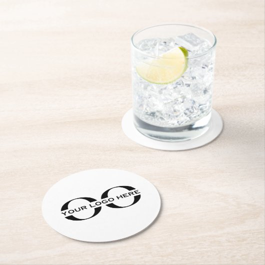 Logo Business Corporate Company White Ronde Kartonnen Onderzetter (Insitu)