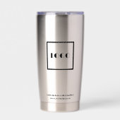 logo Business Eenvoudig Zwart Modern Geïsoleerde Drinkbeker (Voorkant)