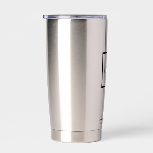 logo Business Eenvoudig Zwart Modern Geïsoleerde Drinkbeker (Rechts)