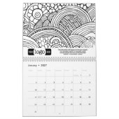 Logo Business Gift - Abstracte kleurpatronen Kalender (Jan 2027)