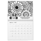 Logo Business Gift - Abstracte kleurpatronen Kalender (Feb 2027)