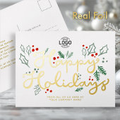 Logo Business Gold Lettering Prettige feestdagen W