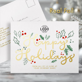 Logo Business Gold Lettering Prettige feestdagen W