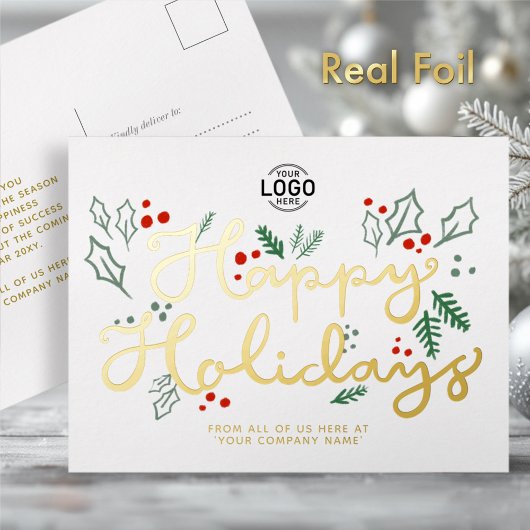 Logo Business Gold Lettering Prettige feestdagen W