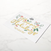 Logo Business Gold Lettering Prettige feestdagen W Folie Uitnodiging (Gedraaid)