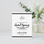 Logo Business Grand Opening Briefkaart (Staand voorkant)