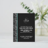 Logo Business Grand Opening Invitation Briefkaart (Staand voorkant)