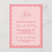 Logo Business Grand Opening Launch Party Briefkaart (Voorkant)