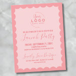 Logo Business Grand Opening Launch Party Briefkaart<br><div class="desc">Een leuke maar eenvoudige uitnodiging voor een grote opening van een bedrijf of een merk- of productlanceringsevenement. Voeg je eigen logo toe aan de bovenkant om het je branding te geven, en je kunt alle elementkleuren aanpassen aan je merkkleuren. U kunt zelfs de kleuren van de hoofdhuid veranderen. Een eenvoudige...</div>