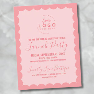 Logo Business Grand Opening Launch Party Briefkaart