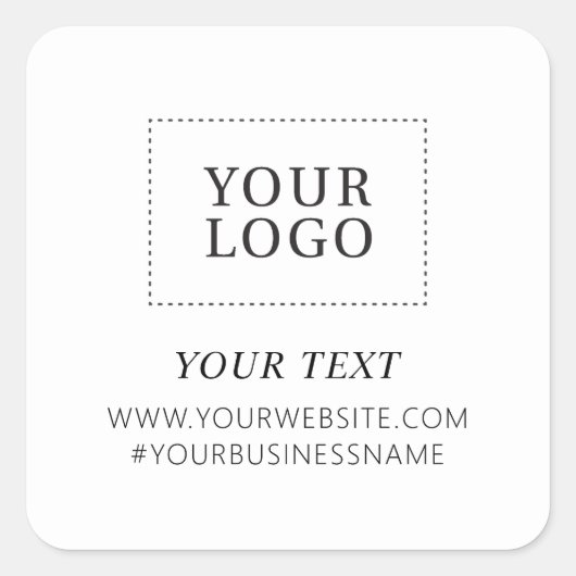 Logo Business Hartelijk dank, aangepaste Sticker (Voorkant)